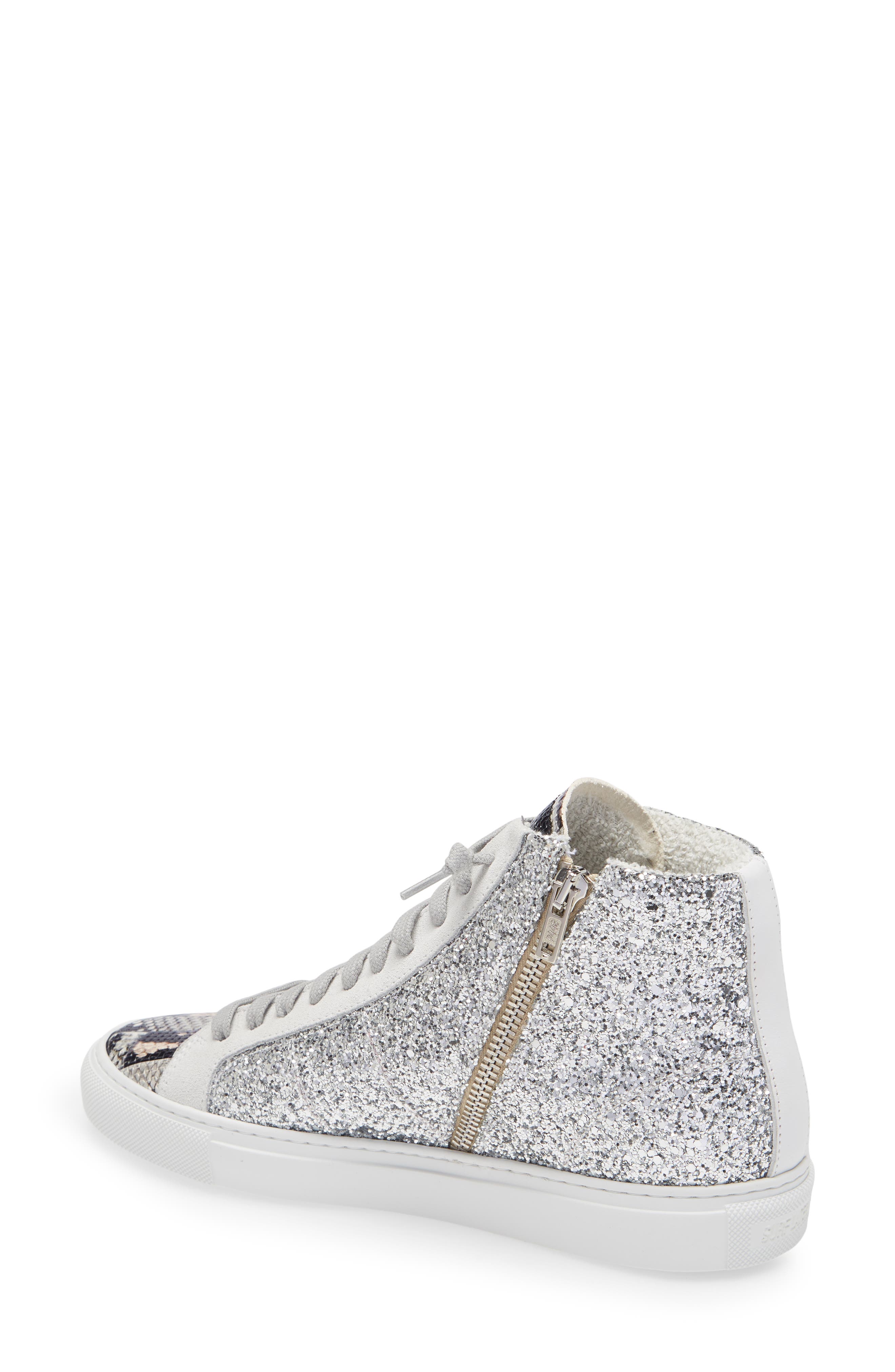P448 Star Glitter High Top Sneaker, Alternate, color, 