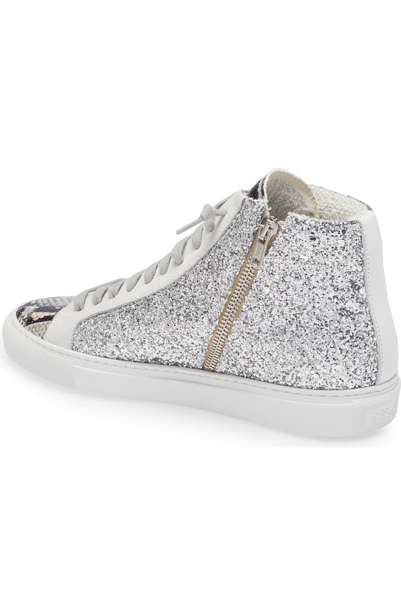 P448 Star Glitter High Top Sneaker, Alternate, color,