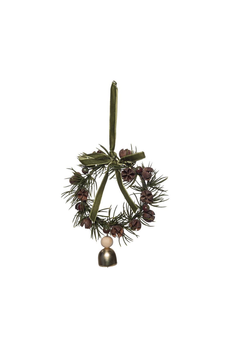 Green Berry Wreath Christmas Tree Ornament, Alternate, color, Green