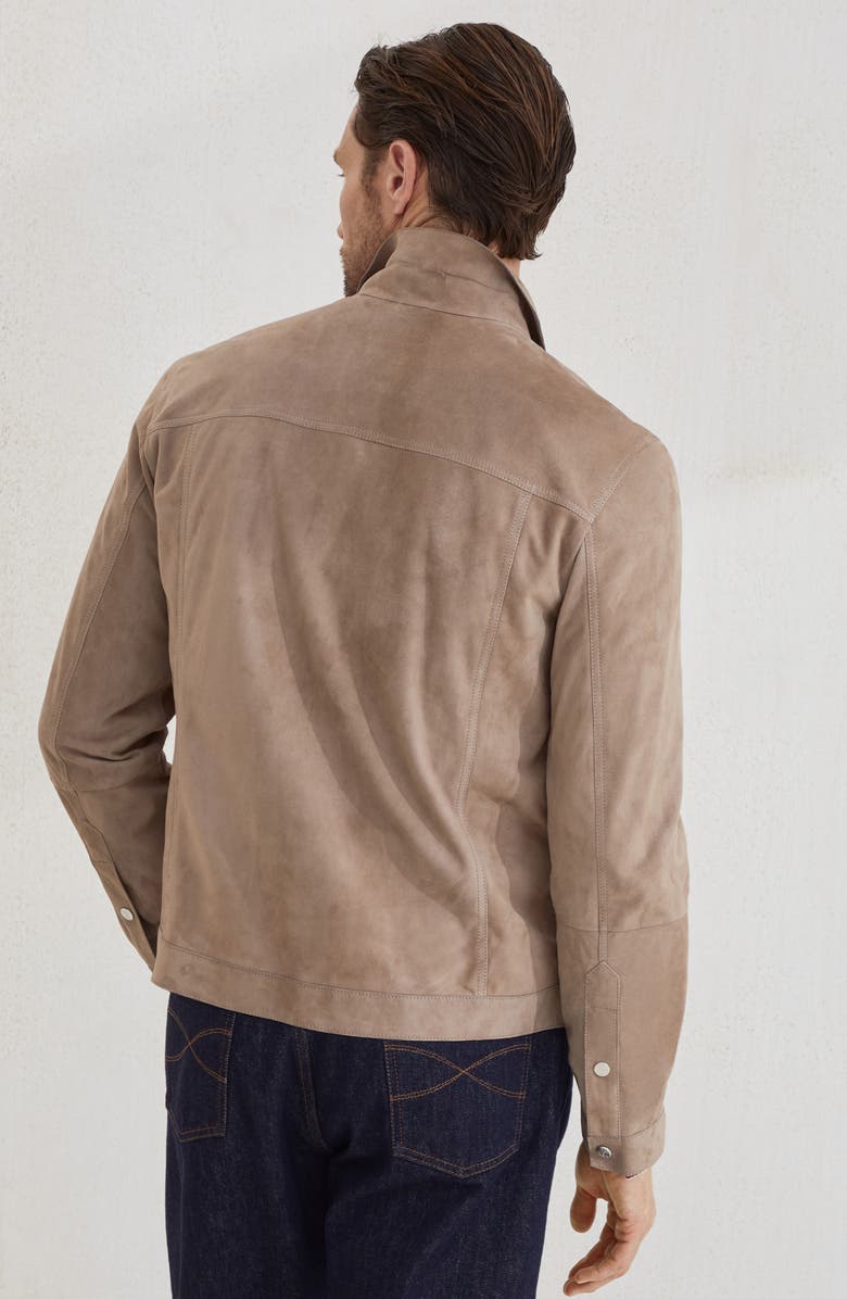 Brunello Cucinelli Suede jacket, Alternate, color, Hazelnut