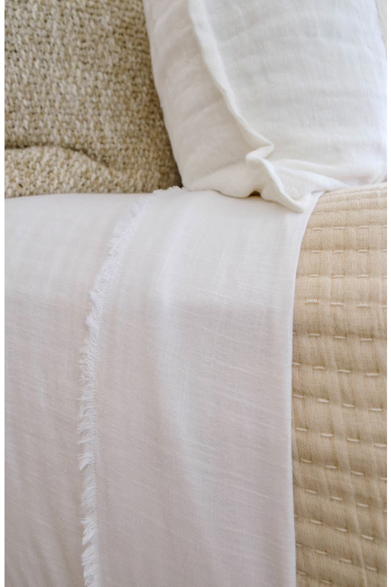 Remi Frayed Sheet Set, Alternate, color, WHITE