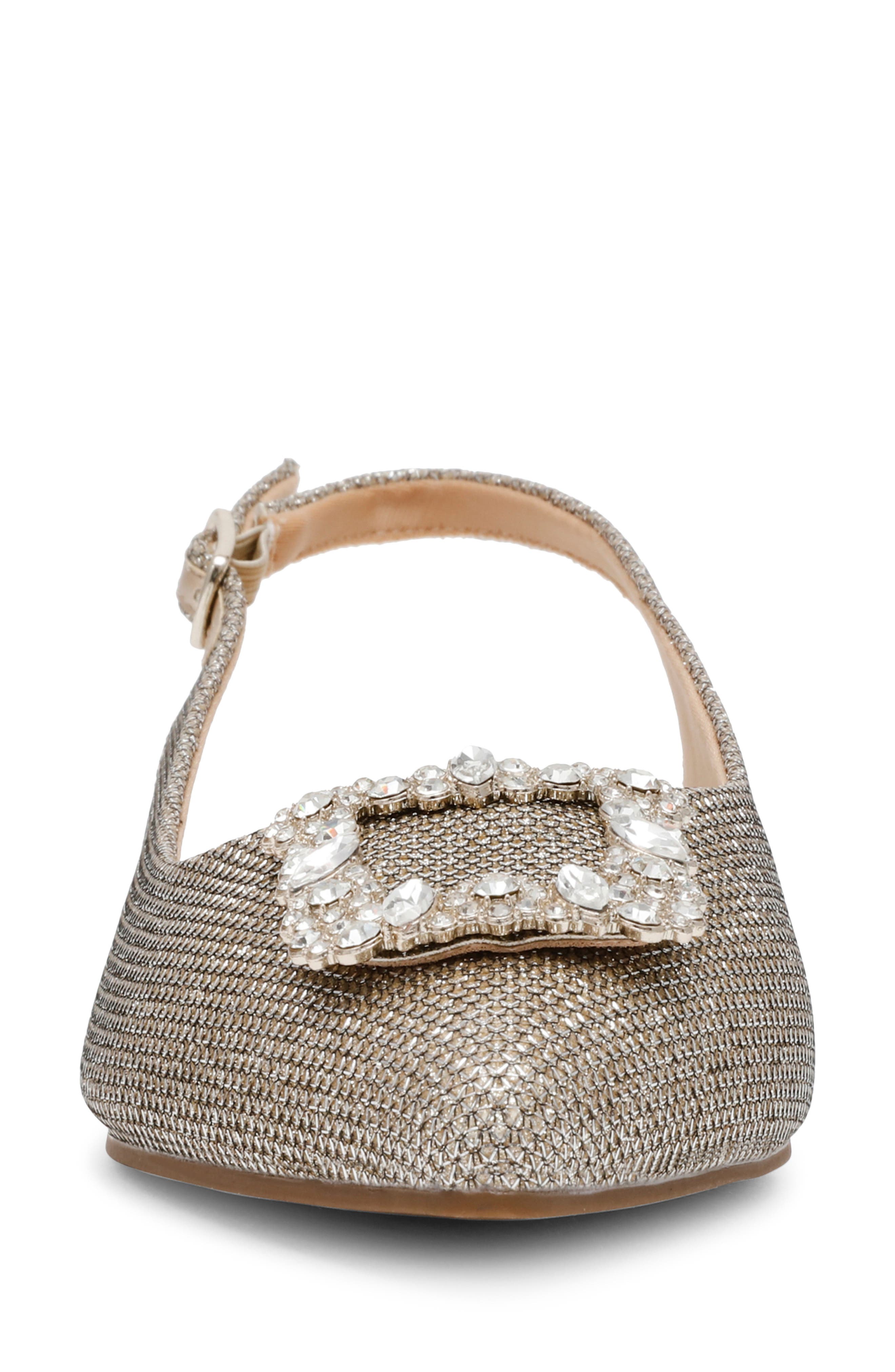 Anne Klein Kith Slingback Flat, Alternate, color, Platinum