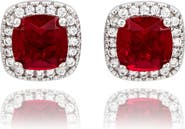 SUZY LEVIAN Cubic Zirconia Halo Stud Earrings