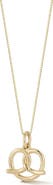 Ember Fine Jewelry 14K Gold Pretzel Pendant Necklace