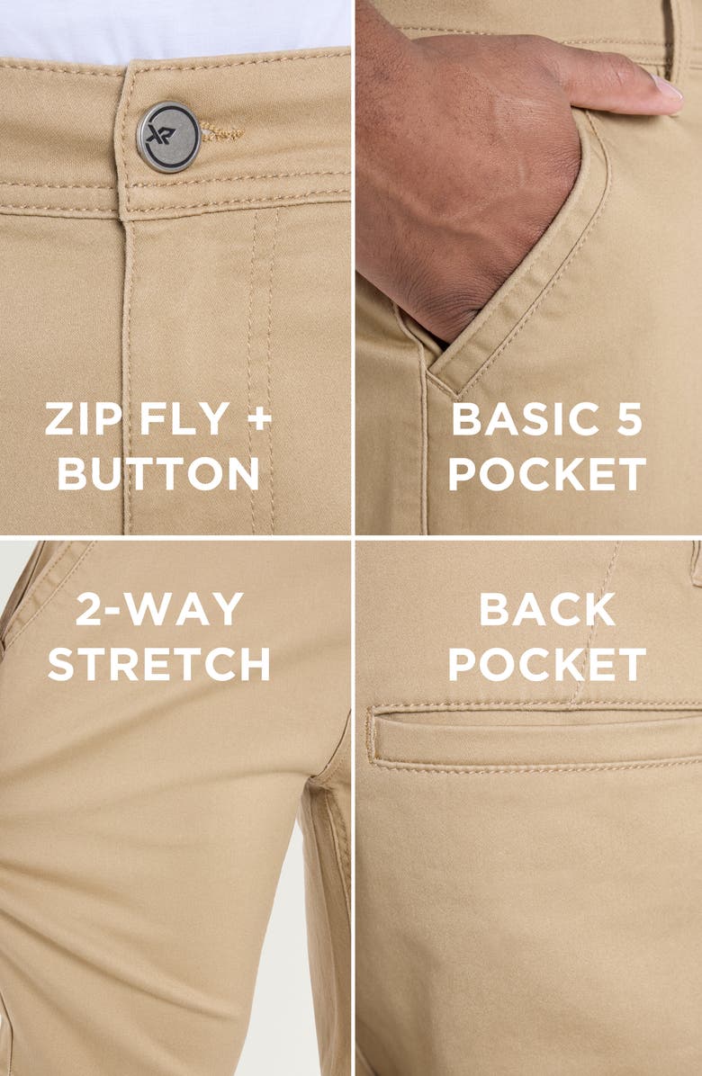 XRAY Flat Front Chino Shorts, Alternate, color, Khaki