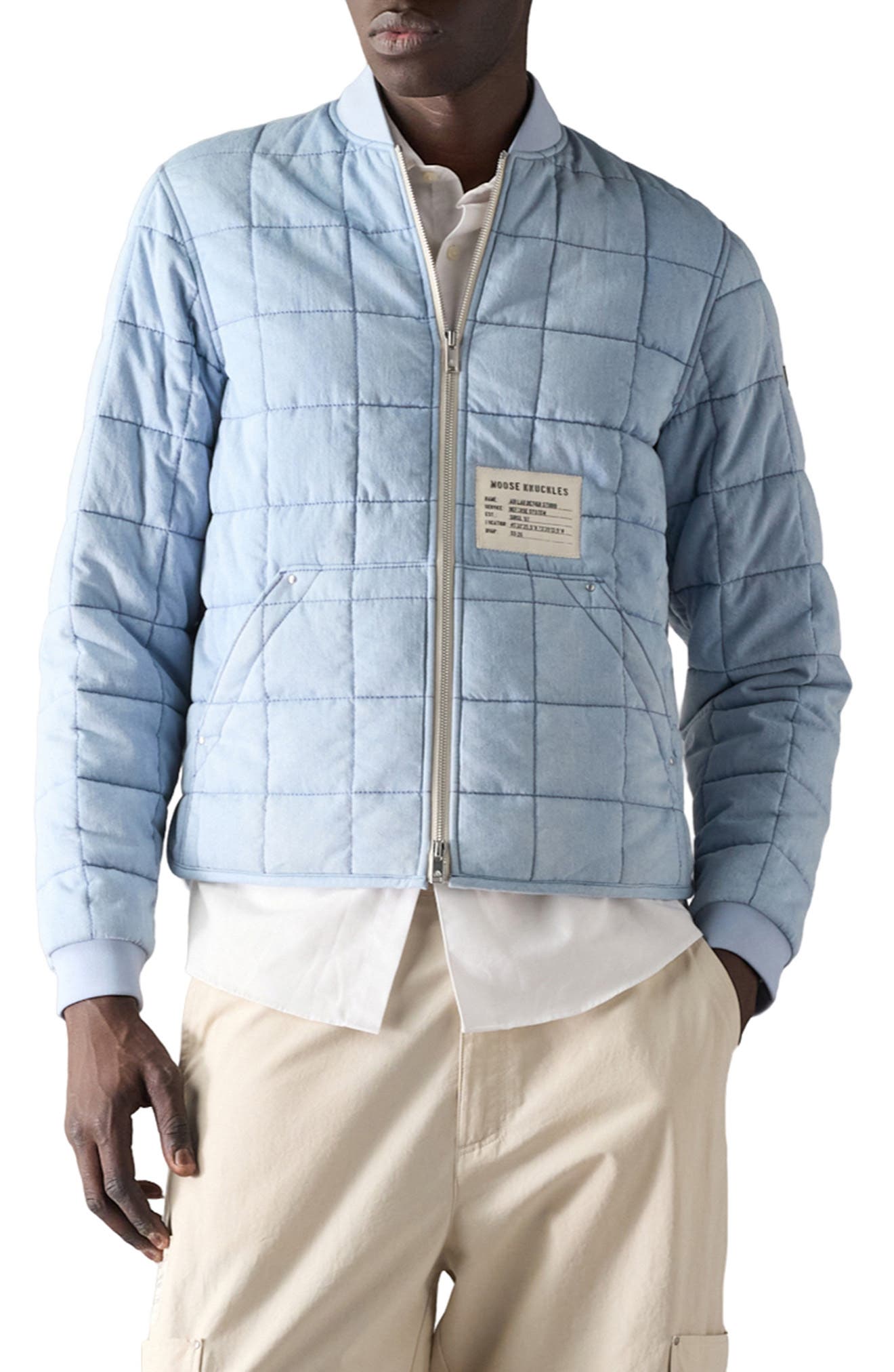Transit Down Denim Liner Bomber Jacket