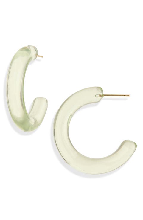 Chunky Resin Hoop Earrings