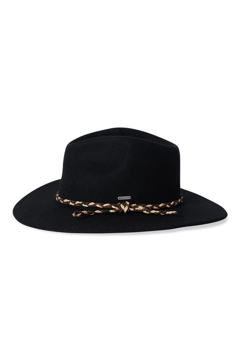 Messer Western Felted Wool Fedora, Alternate, color, BLACK/ MULTI