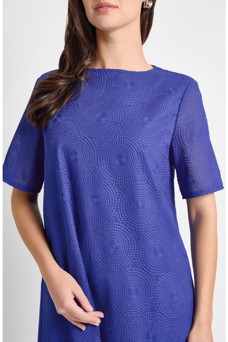 Embroidered Shift Dress, Alternate, color, SAPPHIRE SEA