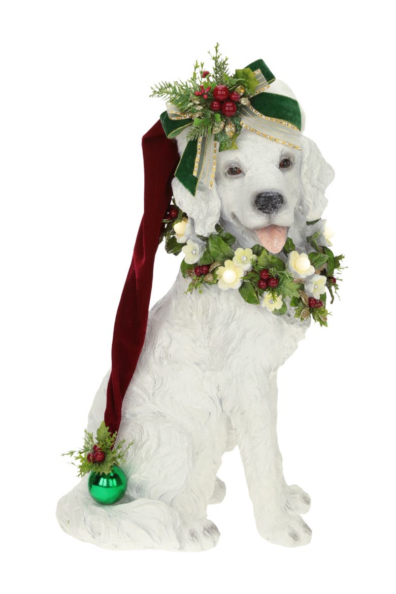 Christmas Dog with LED, Main, color, White