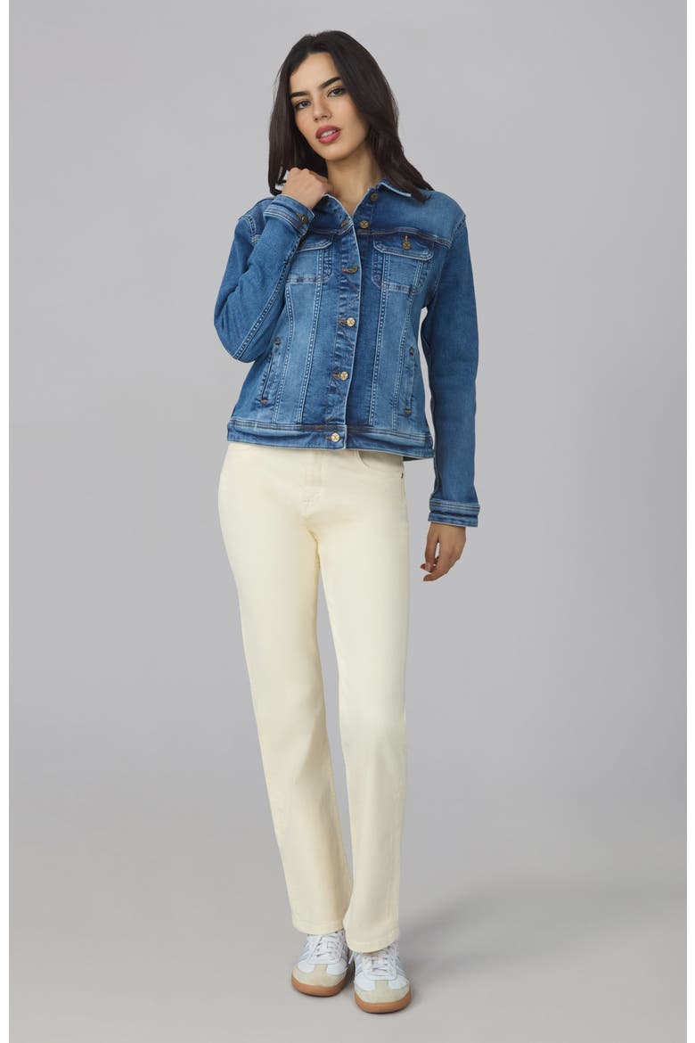 Gabriella Classic Denim Jacket, Alternate, color, Divine Blue