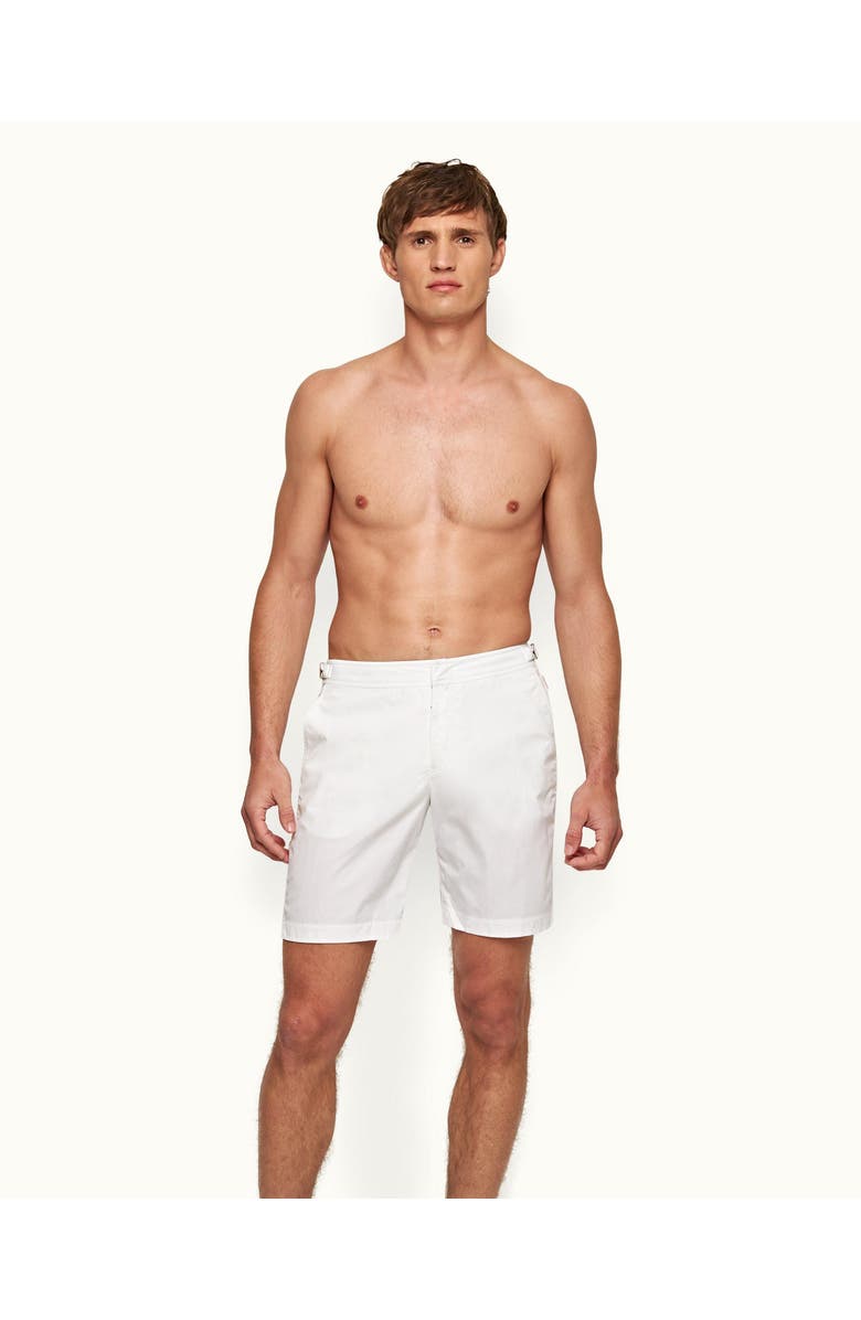Orlebar Brown Dane Longest-Length Swim Shorts, Main, color, White