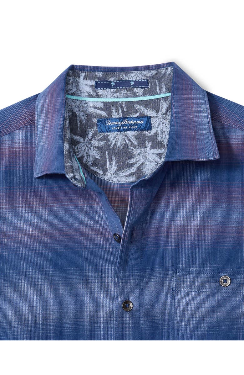 Tommy Bahama Coastline Cord Sunset Ridge Shadow Check Cotton Corduroy Button-Up Shirt, Alternate, color, Coastline