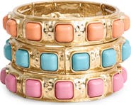 NATASHA 3-Pack Resin Stretch Bracelets