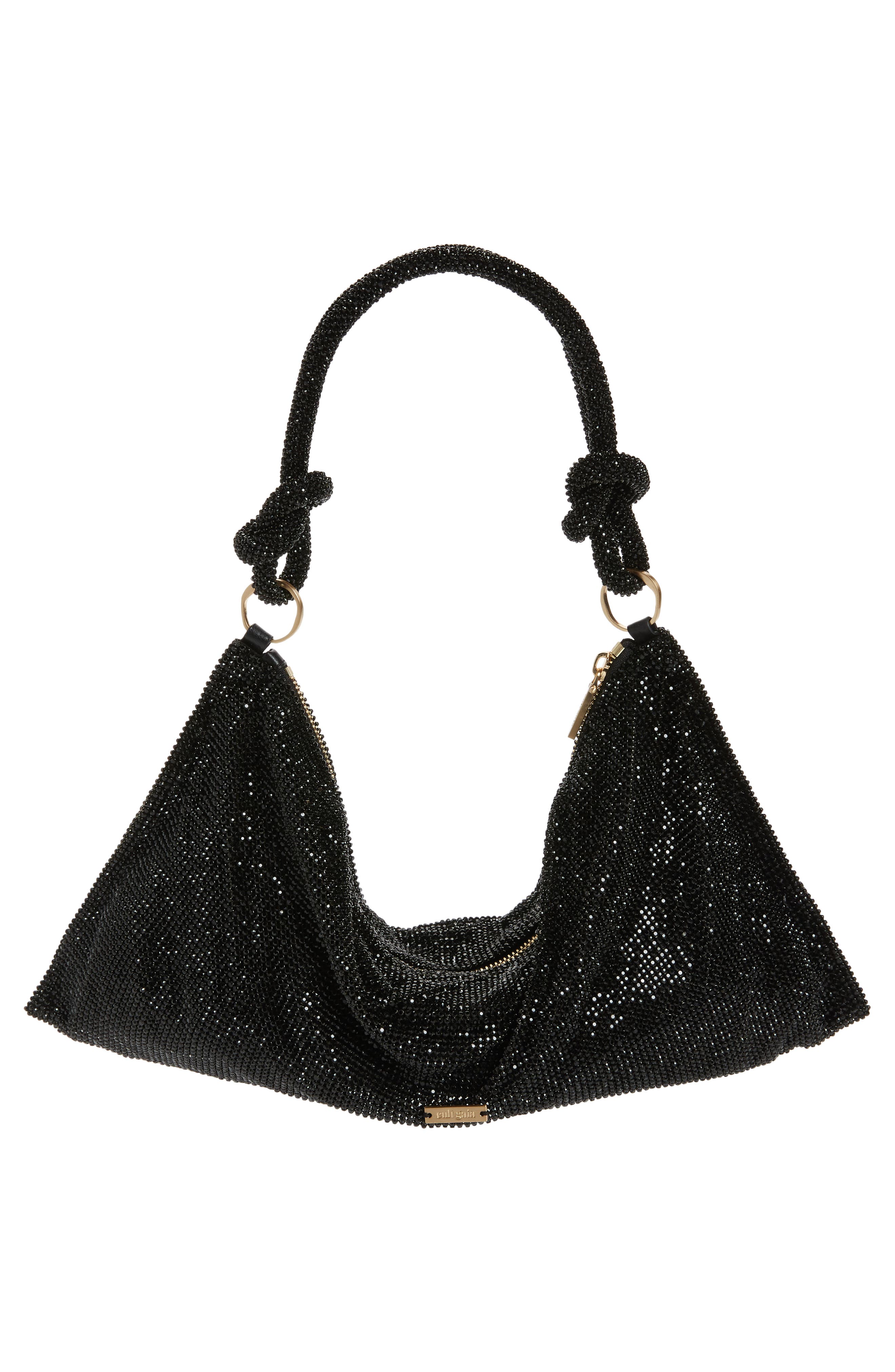Cult Gaia Mini Hera Rhinestone Shoulder Bag, Alternate, color, 