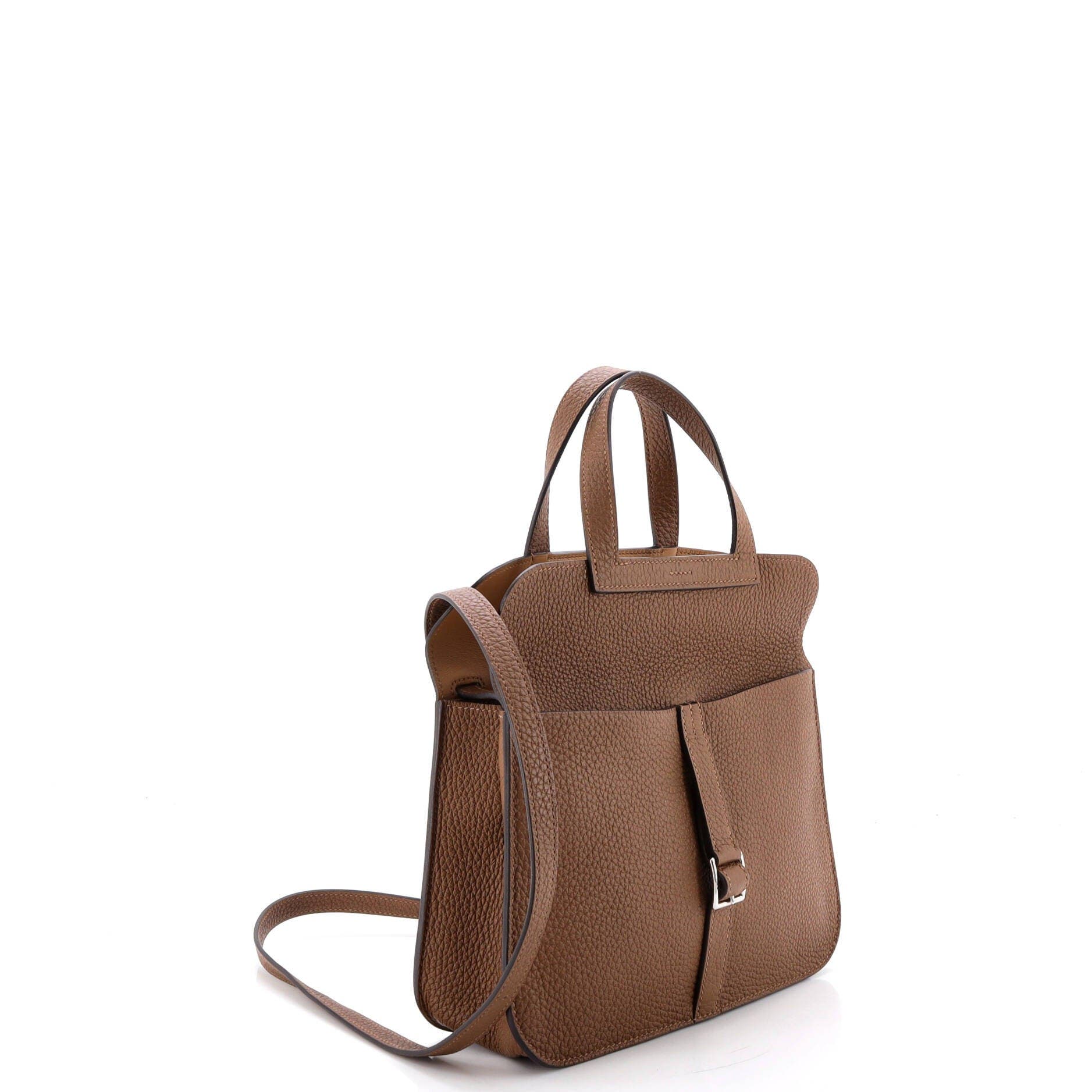 Pre-Owned Hermes Halzan Bag Verso Clemence 25, Alternate, color, Alezan