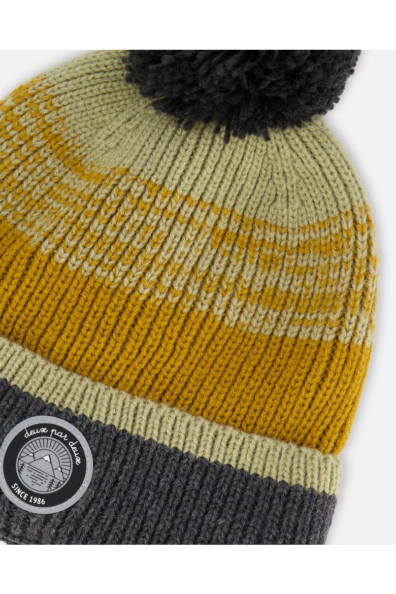 Boy's Knit Hat Gray, Spice And Sage, Alternate, color, Stripes