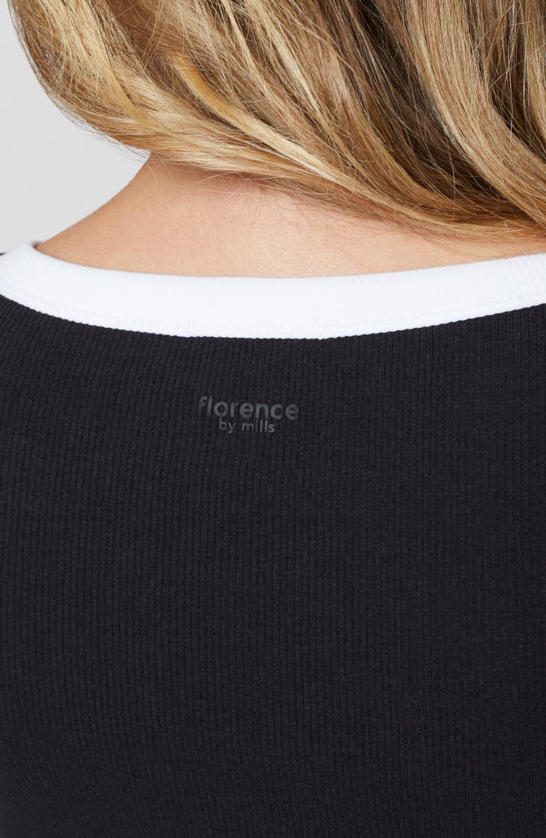 Florence by Mills Rib T-Shirt, Alternate, color, Black