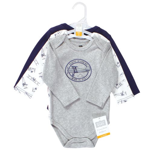 Hudson Baby Cotton Long-sleeve Bodysuits 3-pack In Multi