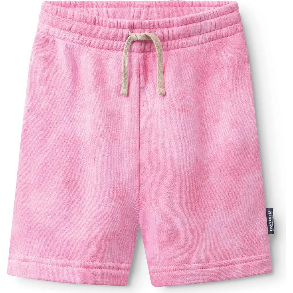 Nununu Kids' Tie Dye Cotton Sweat Shorts In Pink