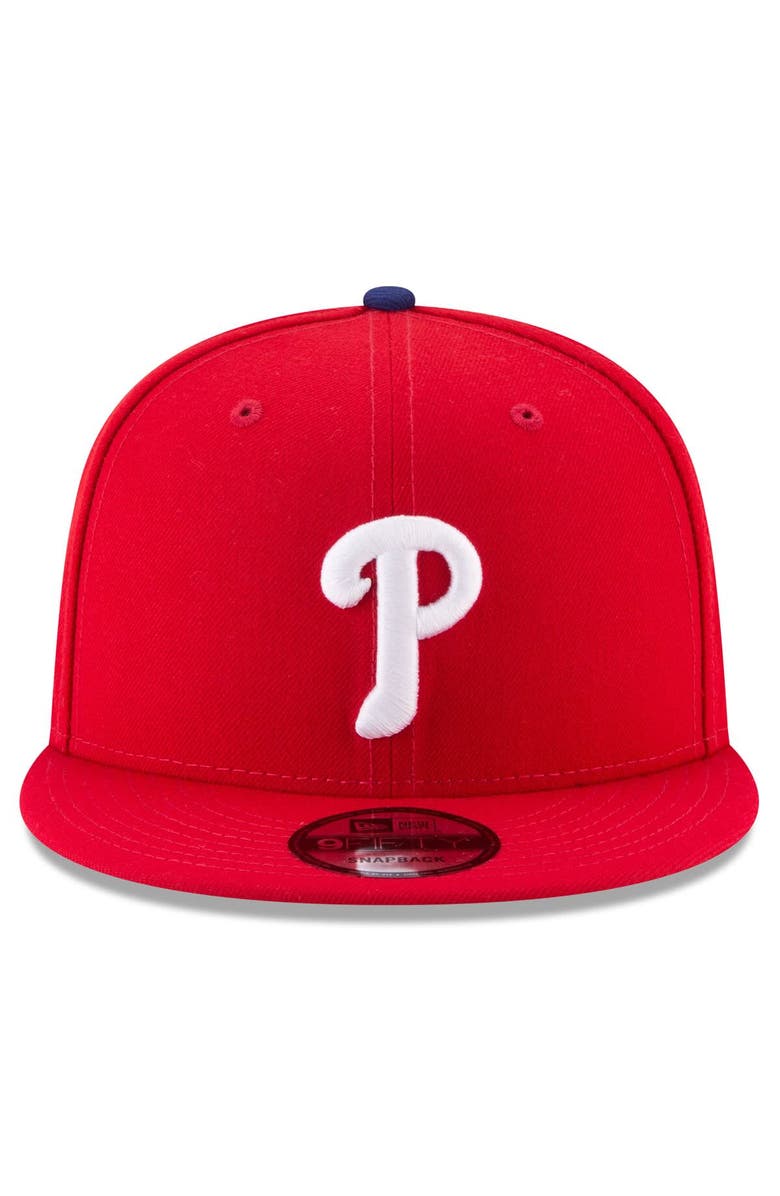 New Era Men's New Era Red Philadelphia Phillies 2025 MLB Postseason Side Patch 9FIFTY Snapback Hat, Alternate, color, 