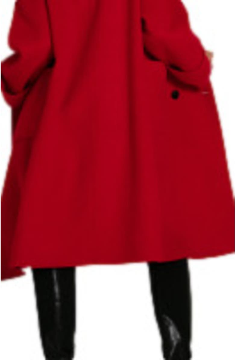 Belle & Bloom Rumour Has It Oversized Wool Blend Coat, Alternate, color, Red