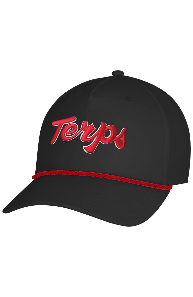 Under Armour Men's Under Armour  Black Maryland Terrapins Sideline Drive Rope Adjustable Hat, Main, color, Black