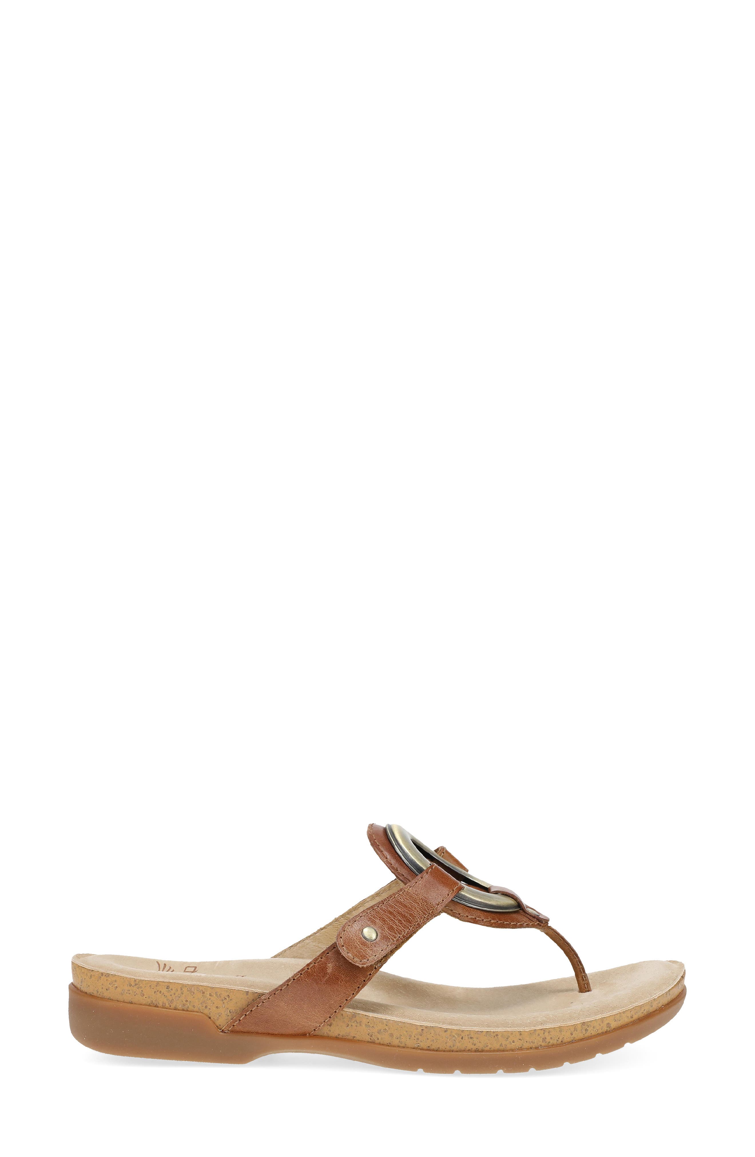 Dansko Rosalia Flip Flop, Alternate, color, Toffee