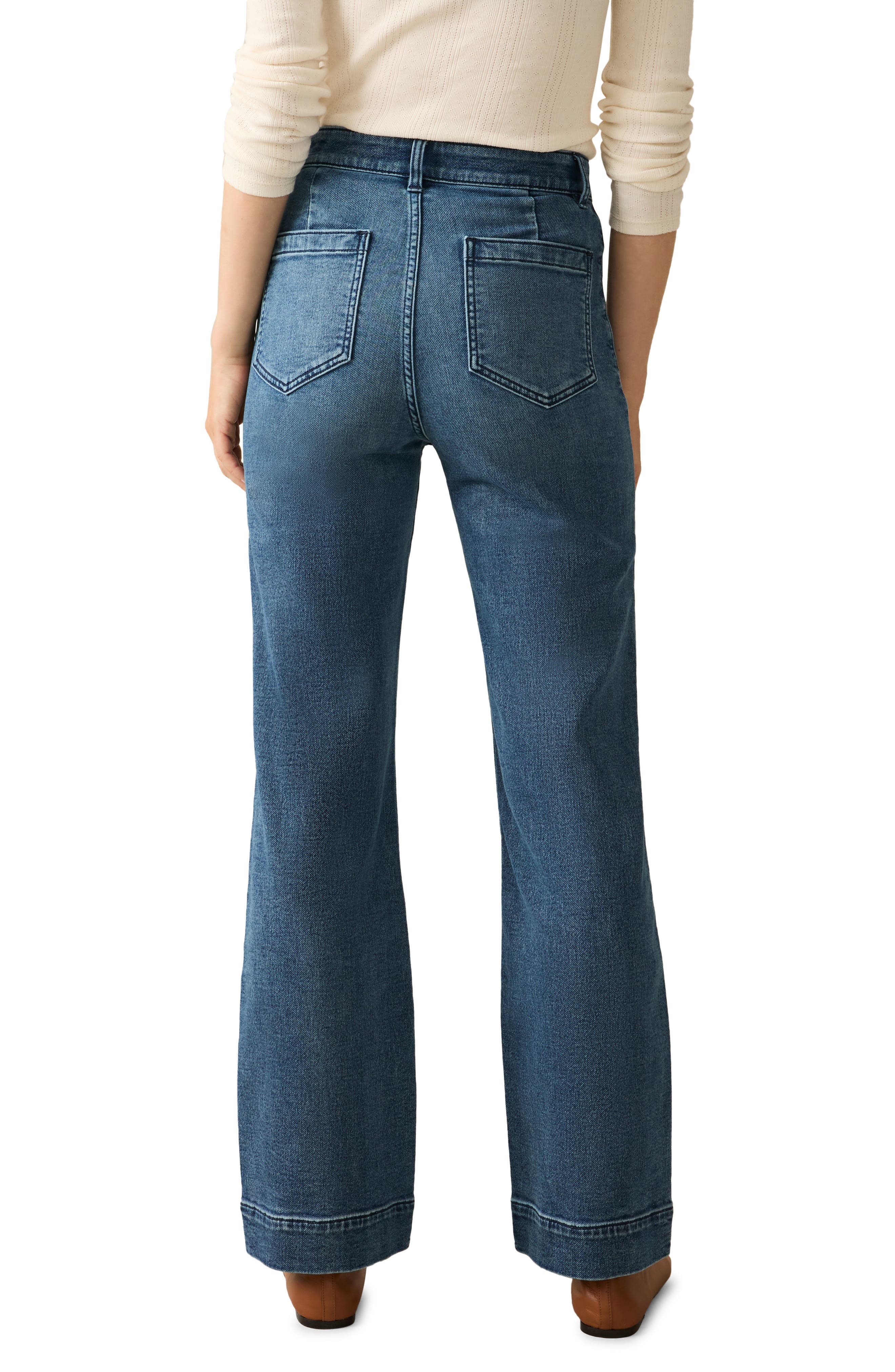 Ankle Length High Waist Stretch Terry Pants - image 4