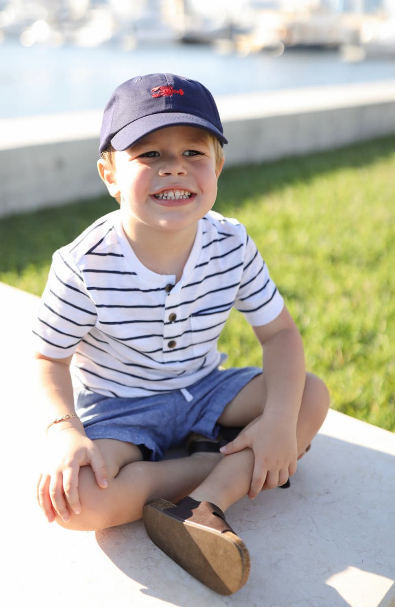 Bits & Bows Lobster Baseball Hat, Alternate, color, Navy