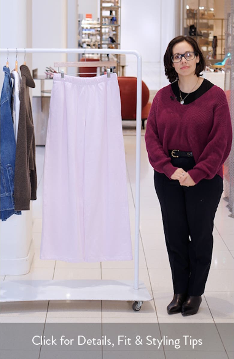 Brushed Fleece Wide Leg Sweatpants, sales video thumbnail