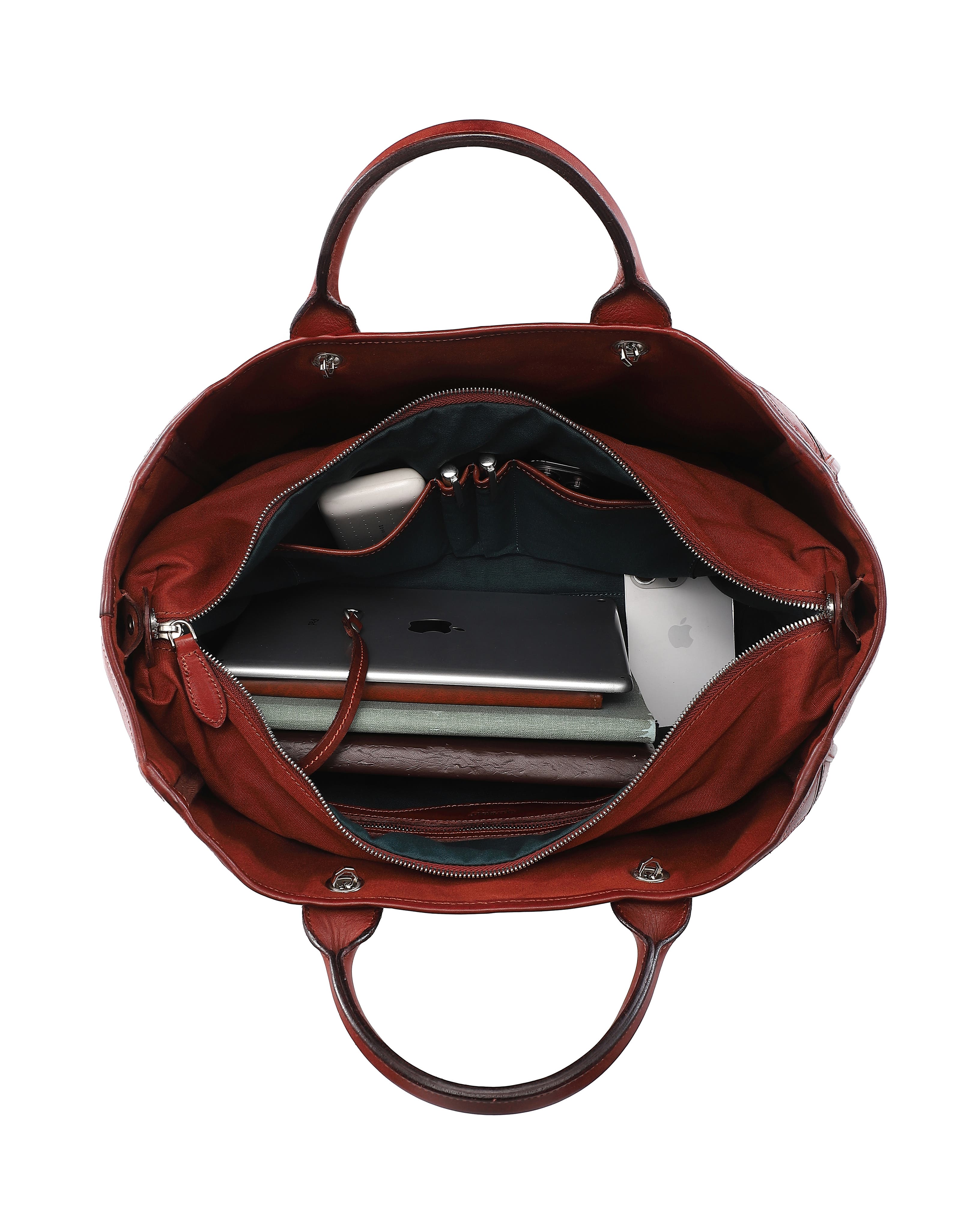 OLD TREND Mermaid Genuine Leather Oversized Carryall Tote, Alternate, color, Brown