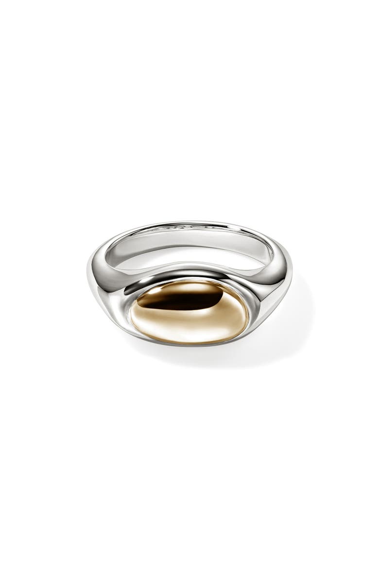 Pebble Ring, Sterling Silver, Gold, Alternate, color, SILVER