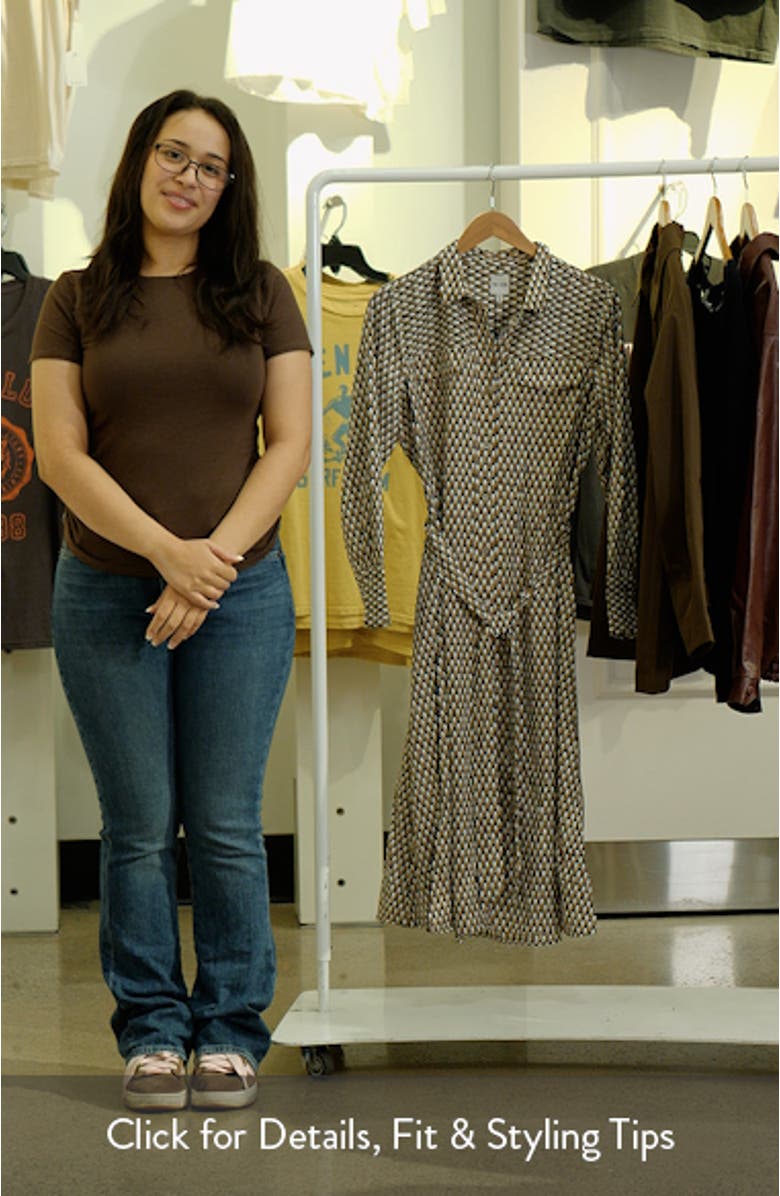 Juni Long Sleeve Midi Shirtdress, sales video thumbnail