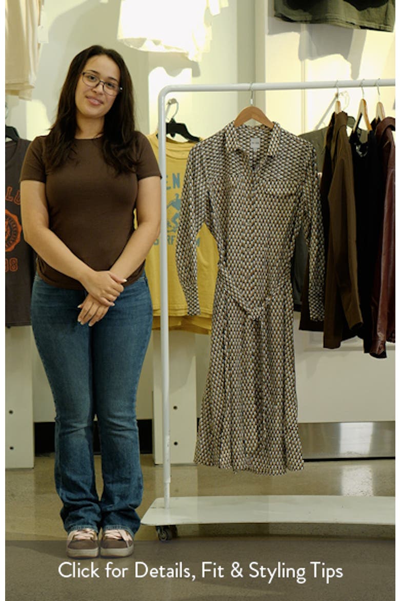 Juni Long Sleeve Midi Shirtdress video