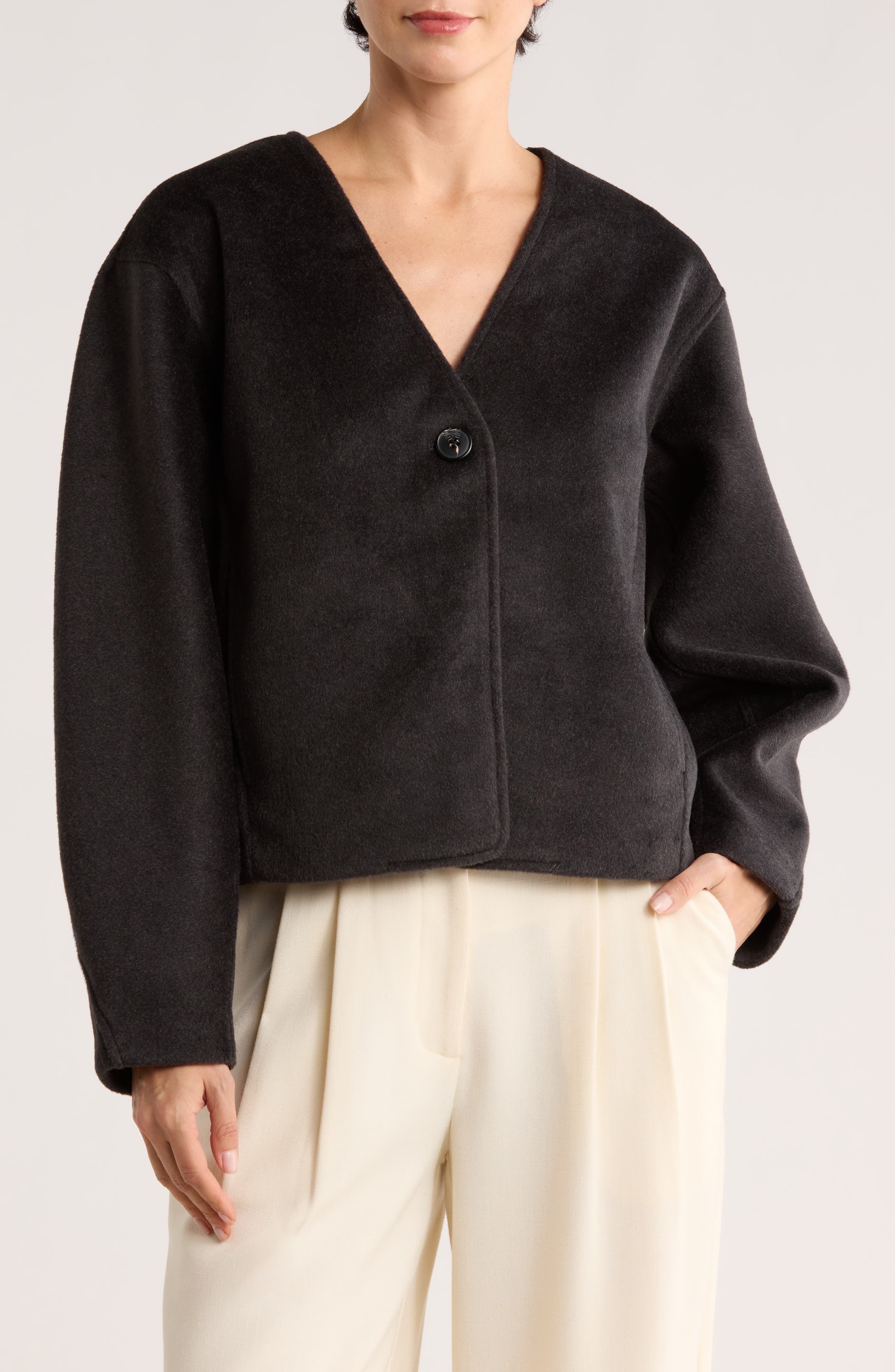 Tahari Faux Suede Overshirt