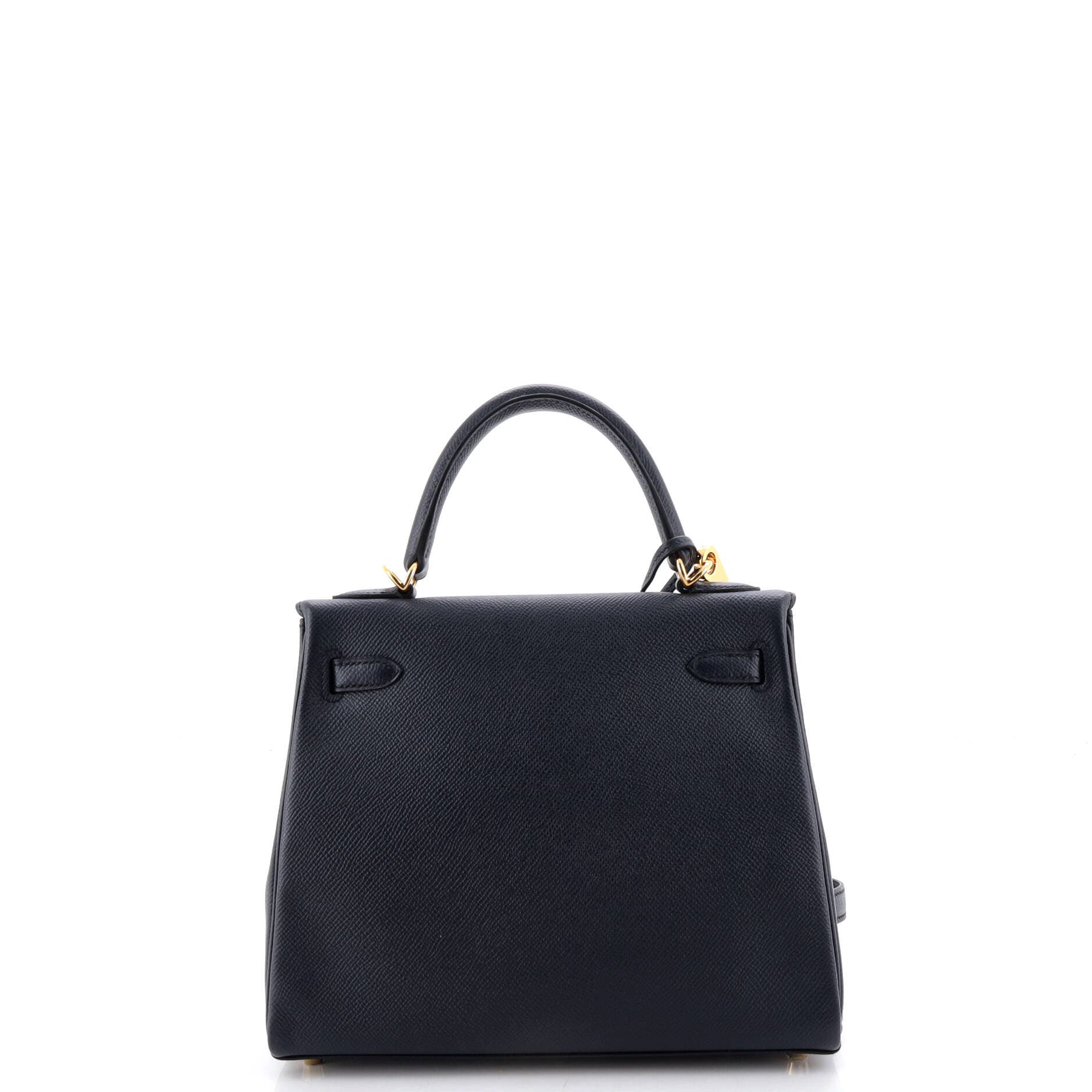 Pre-Owned Hermes Kelly Handbag Blue Epsom with Gold Hardware 25, Alternate, color, Indigo