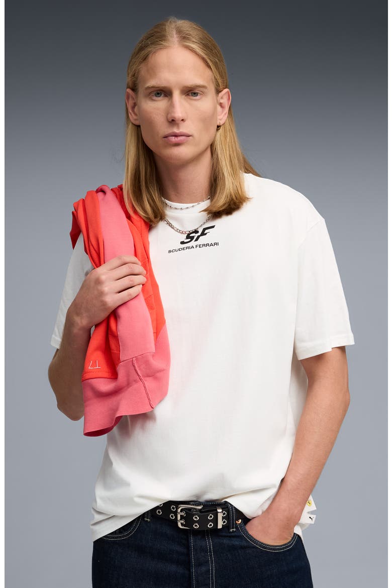 Ferrari Car Graphic T-Shirt, Alternate, color, PUMA WHITE