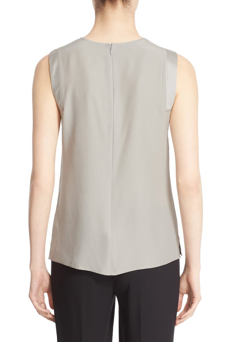 'Gayle' Matte Silk Tank, Alternate, color, PALE GREY