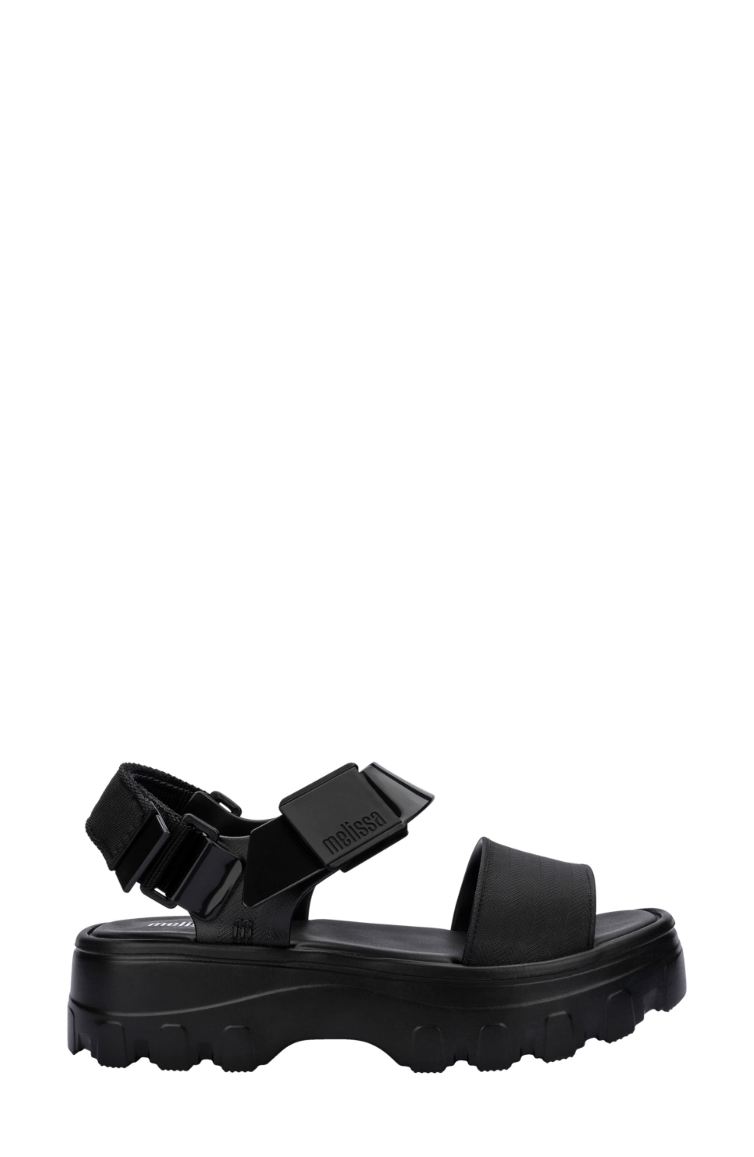 Melissa Kick Off Platform Sandal, Alternate, color, Black/ Black