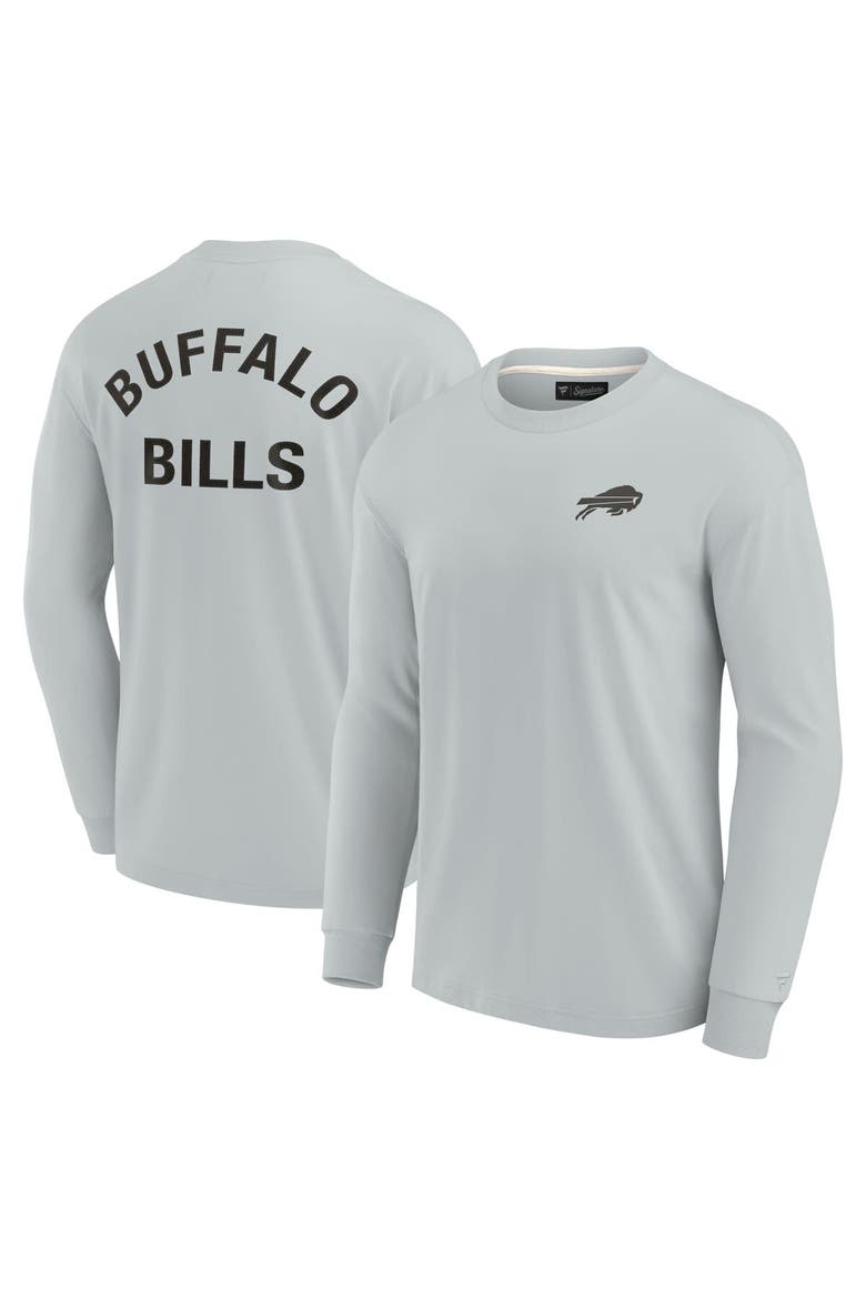 Unisex Fanatics Signature Gray Buffalo Bills Super Soft Long Sleeve T-Shirt, Alternate, color, Gray