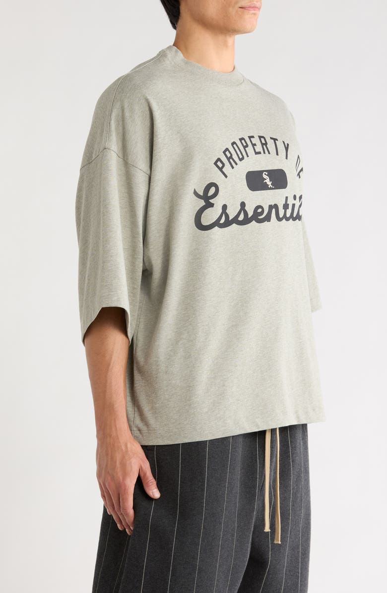 Fear of God Essentials x MLB White Sox Cotton Graphic T-Shirt, Alternate, color, Concrete Heather