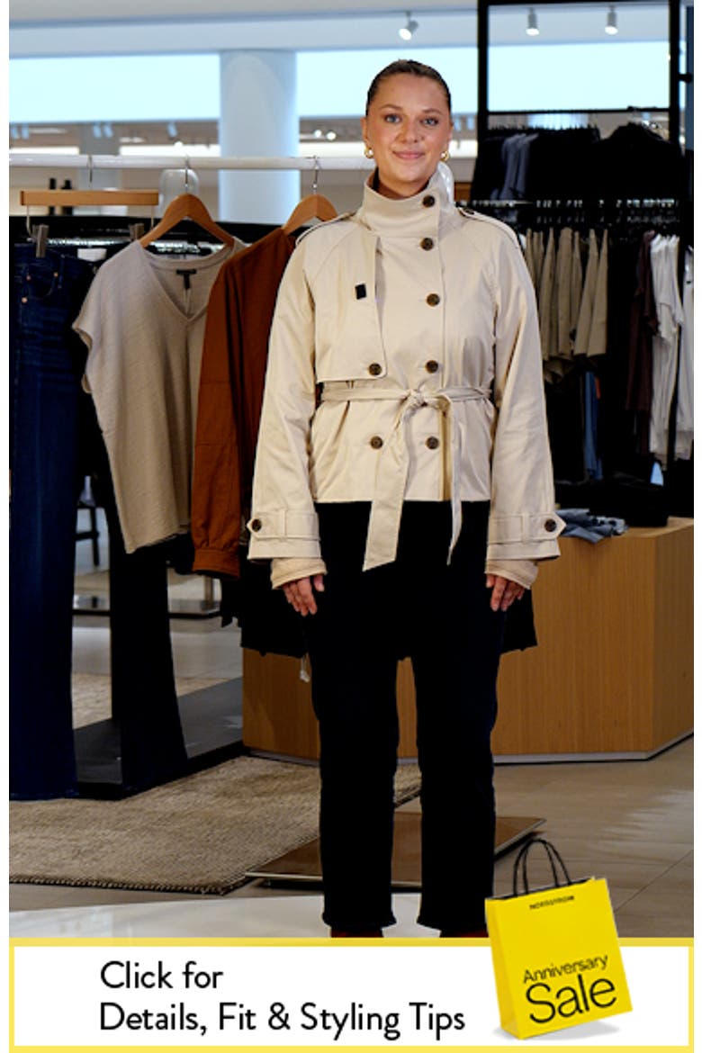 Double Breasted Crop Trench Coat video