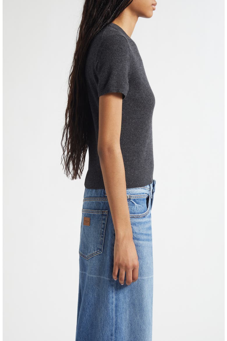 Logo Wool Knit Top, Alternate, color, CHARCOAL