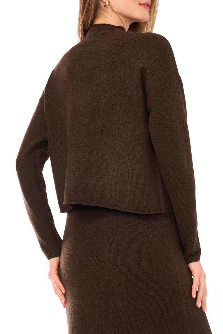 Mock Neck Sweater, Alternate, color, CALL ME CHOCOLATE