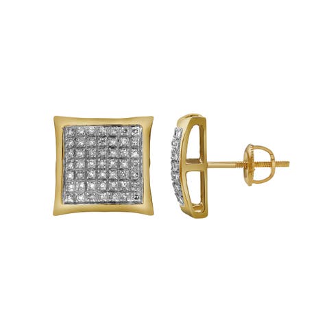 Travessura 10K Yellow Gold Diamond Unisex Earrings - 0.26 Cts