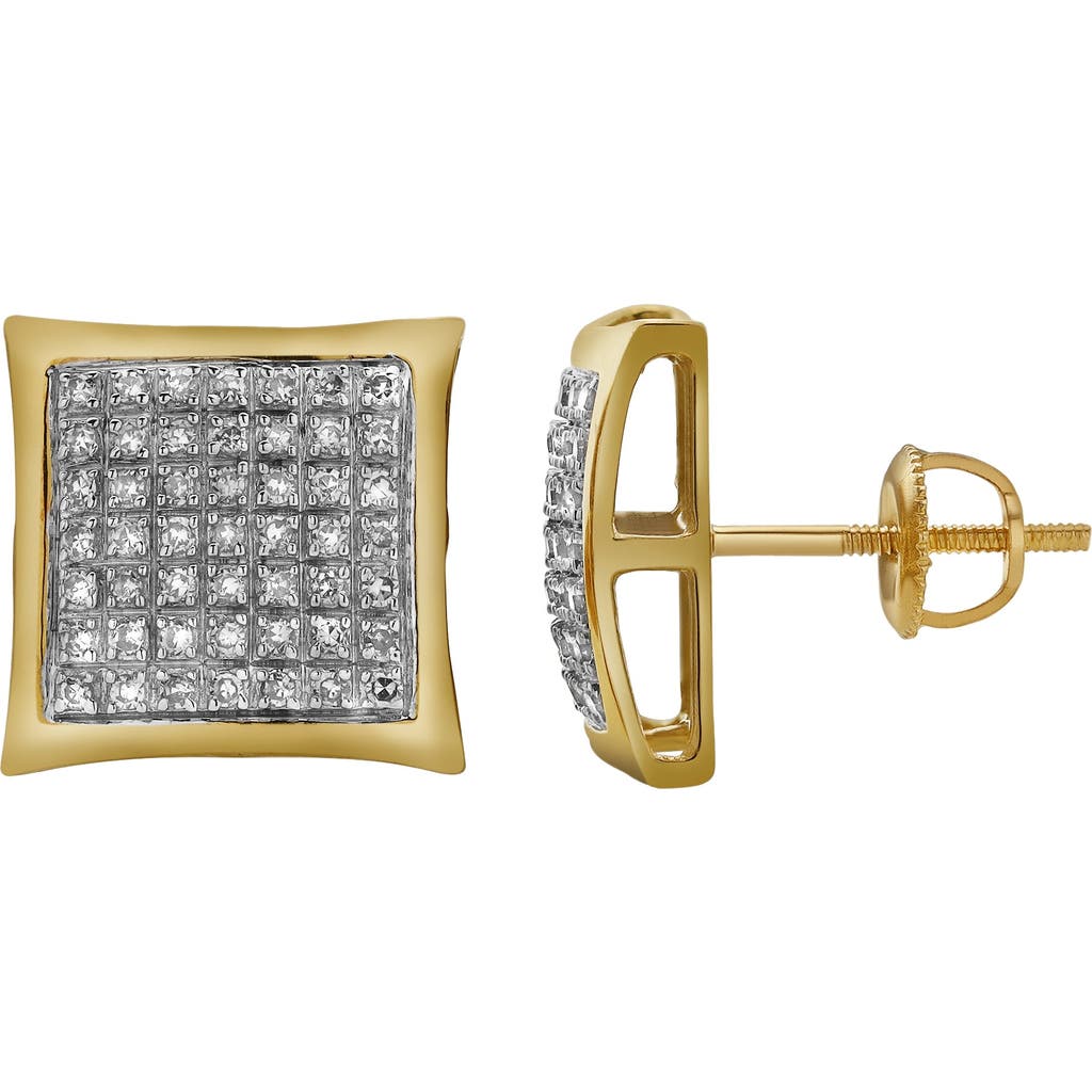 Luvmyjewelry Travessura 10k Yellow Gold Diamond Unisex Earrings In 10k Yellow Gold