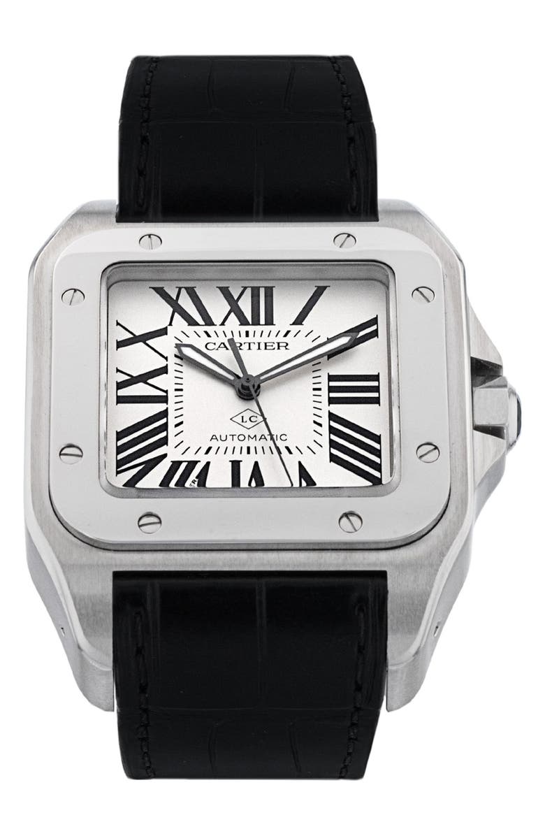 Watchfinder & Co. Cartier Preowned 2014 Santos 100 Automatic Bracelet Watch, 38mm, Main, color, 