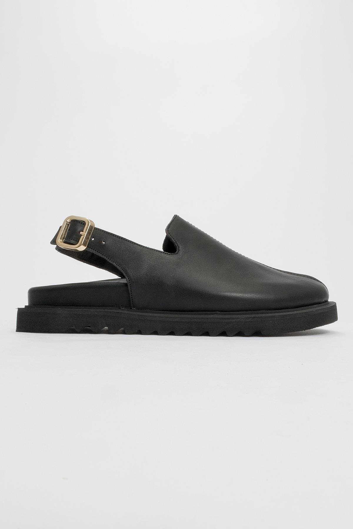Forever & Always Shoes Laby Leather Clogs, Alternate, color, Black Leather