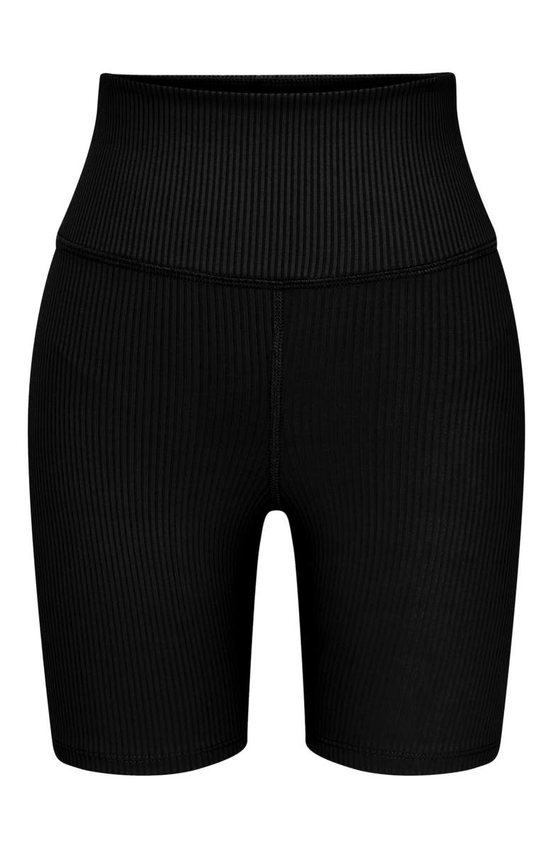 Losano Renew Rib Biker Short, Alternate, color, Black